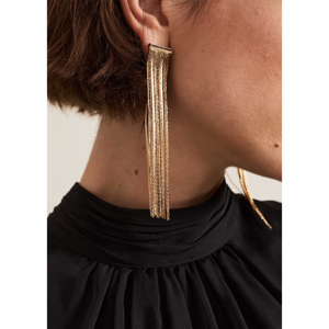 Phase Eight Gold Shoulder Duster Drop Earrings